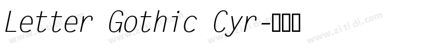 Letter Gothic Cyr字体转换